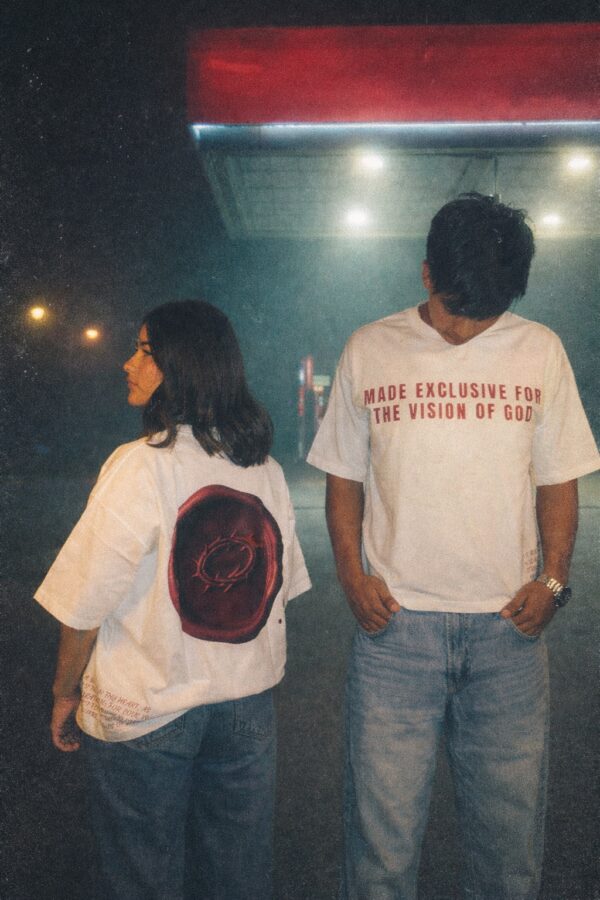 Sello corona - Camiseta blanca cropped