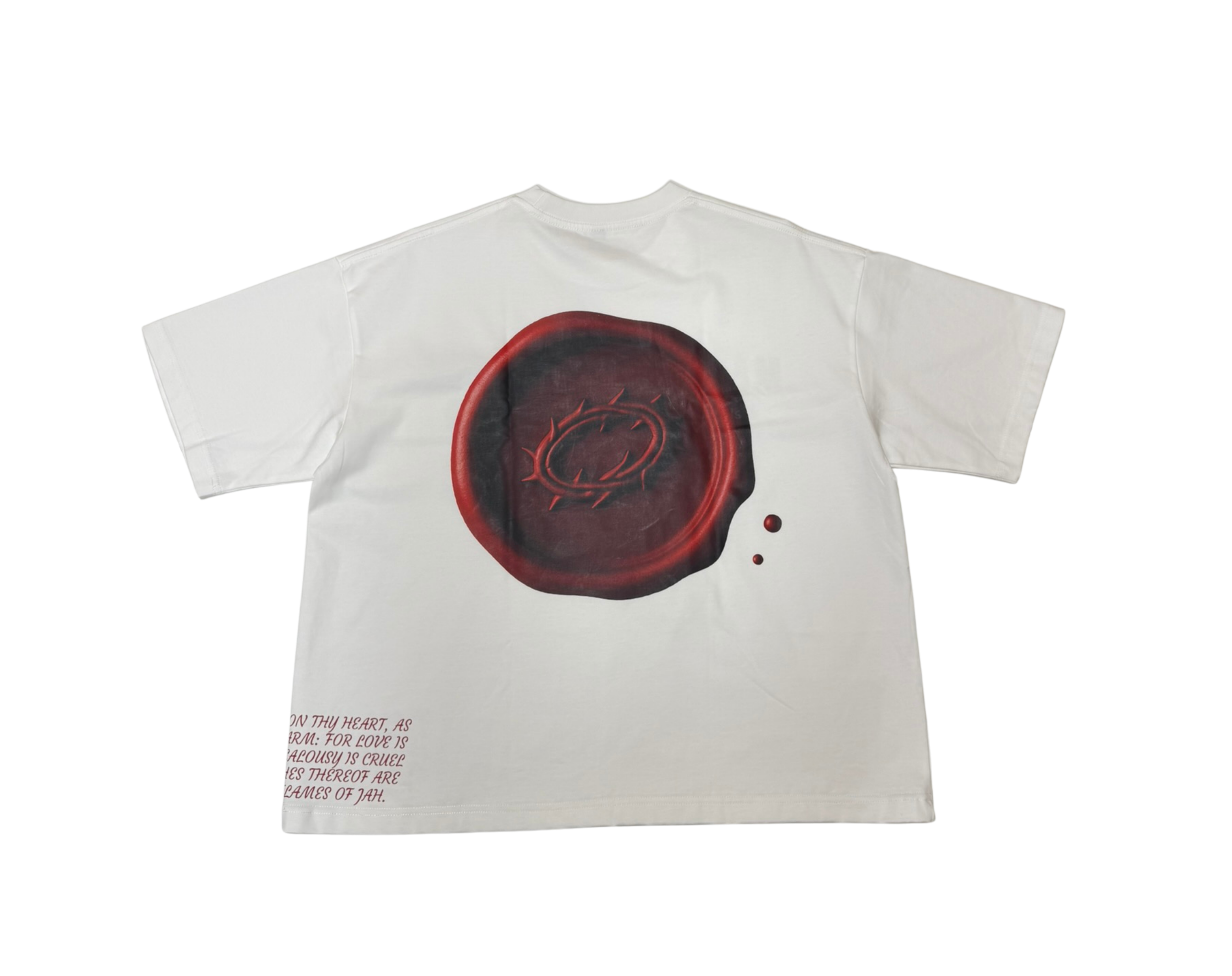 Sello corona - Camiseta blanca cropped